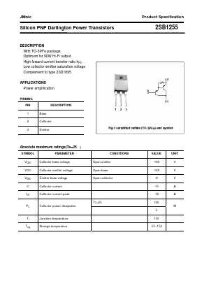 2SB1255 Datasheet PDF Quanzhou Jinmei Electronic