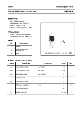 2SB546A Datasheet PDF Quanzhou Jinmei Electronic