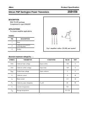 2SB1558 Datasheet PDF Quanzhou Jinmei Electronic