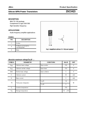 2SC3423 Datasheet PDF Quanzhou Jinmei Electronic