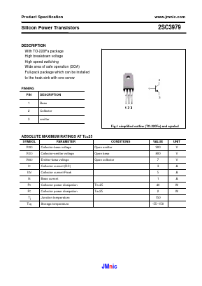 2SC3979 Datasheet PDF Quanzhou Jinmei Electronic