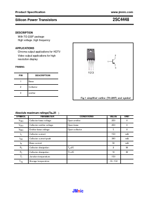 C4448 Datasheet PDF Quanzhou Jinmei Electronic