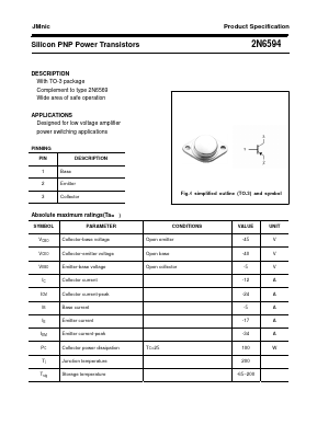 2N6594 Datasheet PDF Quanzhou Jinmei Electronic