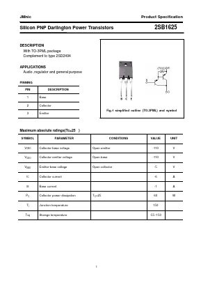 2SB1625 Datasheet PDF Quanzhou Jinmei Electronic