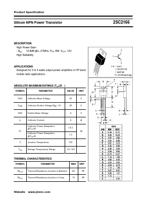 C2166 Datasheet PDF Quanzhou Jinmei Electronic