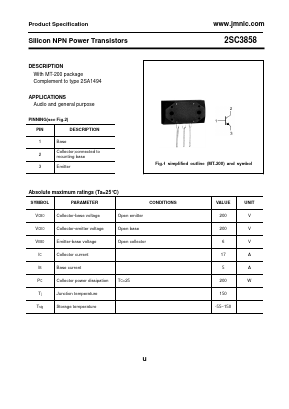 2SC3858 Datasheet PDF Quanzhou Jinmei Electronic