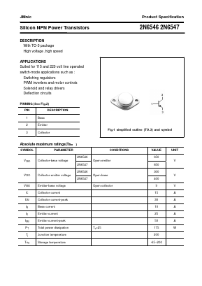 2N6546 Datasheet PDF Quanzhou Jinmei Electronic