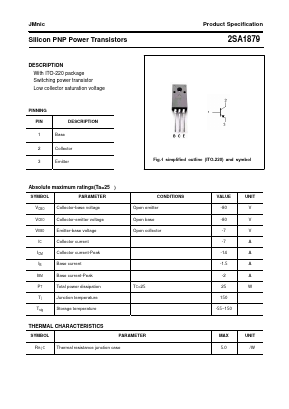 2SA1879 Datasheet PDF Quanzhou Jinmei Electronic