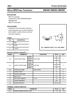 2N6383 Datasheet PDF Quanzhou Jinmei Electronic