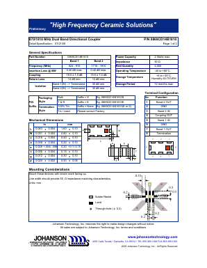 0869CD14B1810 Datasheet PDF Johanson Technology Inc.