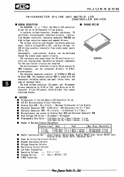 NJU6420BF Datasheet PDF Japan Radio Corporation 