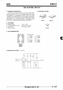 NJM2112M Datasheet PDF Japan Radio Corporation 