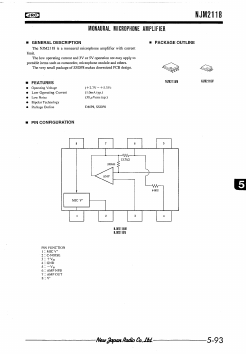 NJM2118 Datasheet PDF Japan Radio Corporation 