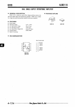 NJM2119 Datasheet PDF Japan Radio Corporation 