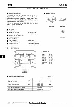 NJM2133V Datasheet PDF Japan Radio Corporation 