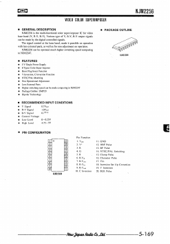 NJM2256M Datasheet PDF Japan Radio Corporation 