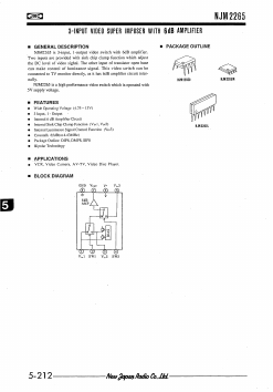 NJM2265M Datasheet PDF Japan Radio Corporation 