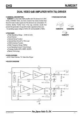 NJM2267V Datasheet PDF Japan Radio Corporation 