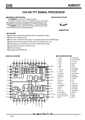 NJM2527 Datasheet PDF Japan Radio Corporation 