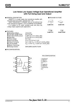 NJM2737 Datasheet PDF Japan Radio Corporation 