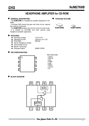 NJM2769BRB1 Datasheet PDF Japan Radio Corporation 