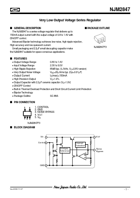 NJM2847F3-014 Datasheet PDF Japan Radio Corporation 