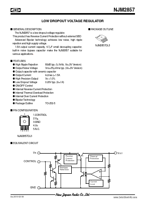 NJM2857 Datasheet PDF Japan Radio Corporation 