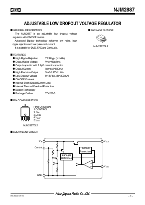 NJM2887 Datasheet PDF Japan Radio Corporation 