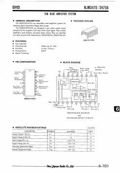 NJM3470 Datasheet PDF Japan Radio Corporation 