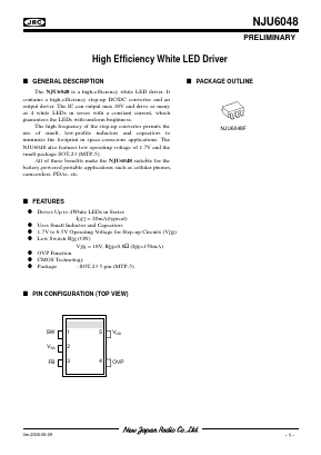 NJU6048F Datasheet PDF Japan Radio Corporation 