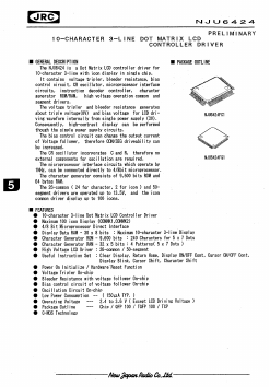 NJU6424FC1 Datasheet PDF Japan Radio Corporation 