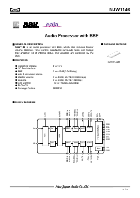 NJW1146 Datasheet PDF Japan Radio Corporation 