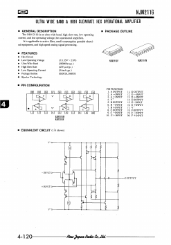 NJM2116 Datasheet PDF Japan Radio Corporation 