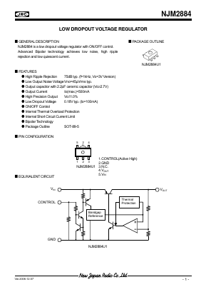 NJM2884 Datasheet PDF Japan Radio Corporation 