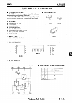 NJM2245 Datasheet PDF Japan Radio Corporation 