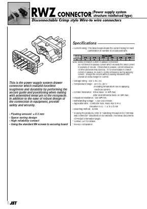 SRWM-21GG-S0.6 Datasheet PDF JST Mfg. Co., Ltd.