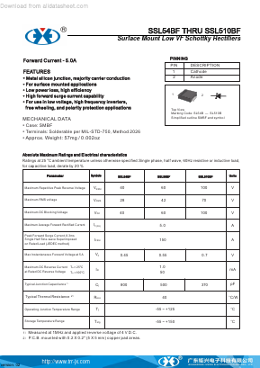 SSL56BF Datasheet PDF Guangzhou Juxing Electronic Co., Ltd.