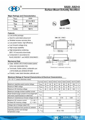 SS24 Datasheet PDF Guangzhou Juxing Electronic Co., Ltd.