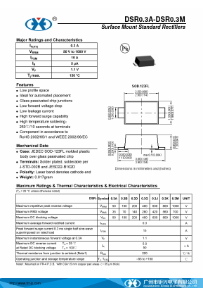DSR0.3A Datasheet PDF Guangzhou Juxing Electronic Co., Ltd.