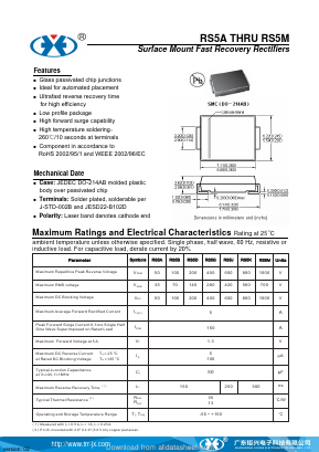 RS5D Datasheet PDF Guangzhou Juxing Electronic Co., Ltd.