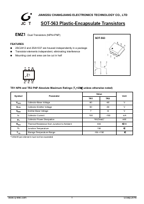 EMZ1 Datasheet PDF Jiangsu Changjiang Electronics Technology Co., Ltd