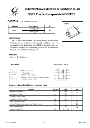 CJQ7328 Datasheet PDF Jiangsu Changjiang Electronics Technology Co., Ltd