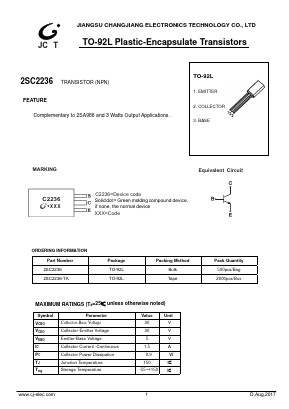 C2236 Datasheet PDF Jiangsu Changjiang Electronics Technology Co., Ltd