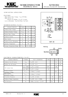 KTD1304 Datasheet PDF KEC