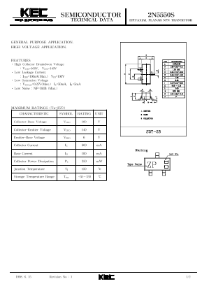 2N5550S Datasheet PDF KEC