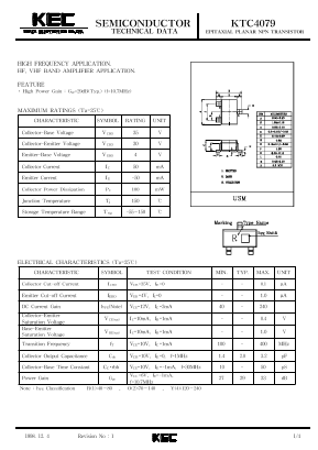 KTC4079 Datasheet PDF KEC