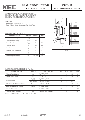 KTC3207 Datasheet PDF KEC
