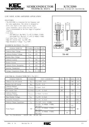 KTC3200 Datasheet PDF KEC