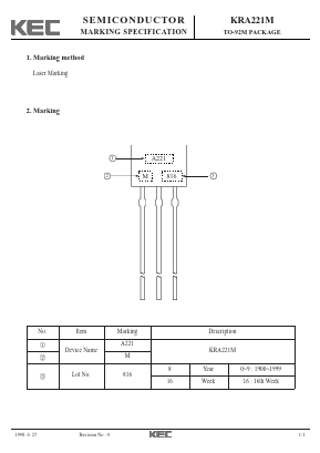 KRA221M Datasheet PDF KEC