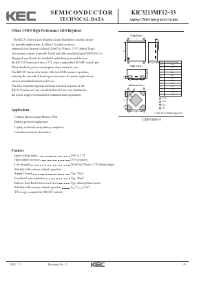 KIC3213MF15 Datasheet PDF KEC